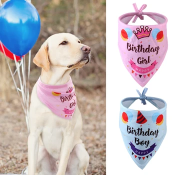Birthday Dog Bandana Bibs Head Scarf Doggie Neckerchief Pet Cat Puppies Bandana Birthday Party Accessories for Medium Large Dogs 
Birthday Dog Bandana Bibs Head Scarf Doggie Neckerchief Pet Cat Puppies Bandana Birthday Party Accessories for Medium Large Dogs