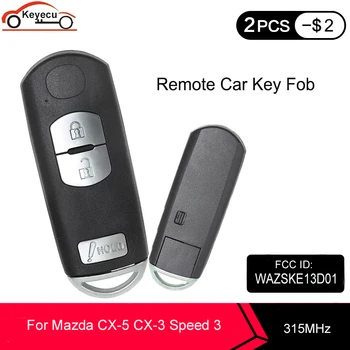 Keyecu 3PCS/LOT Smart Remote Key 3 Button 315MHz ID49 Chip FOB for Mazda CX-5 CX-3 Speed 3 2013-2017 FCC: SKE13D01 662F-SKE13D01
Keyecu 3PCS/LOT Smart Remote Key 3 Button 315MHz ID49 Chip FOB for Mazda CX-5 CX-3 Speed 3 2013-2017 FCC: SKE13D01 662F-SKE13D01