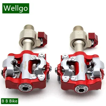 Wellgo MTB Bike Pedals MTB Bicycle Quick Release Aluminum Alloy CNC Pedals Self-locking Pedal Mountain Bike Pedal 
Wellgo MTB Bike Pedals MTB Bicycle Quick Release Aluminum Alloy CNC Pedals Self-locking Pedal Mountain Bike Pedal