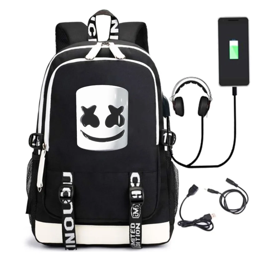 Currently Available American DJ Marshmello Cotton Candy Backpack Custom Luminous USB Charging Backpack Student School Bag
Currently Available American DJ Marshmello Cotton Candy Backpack Custom Luminous USB Charging Backpack Student School Bag