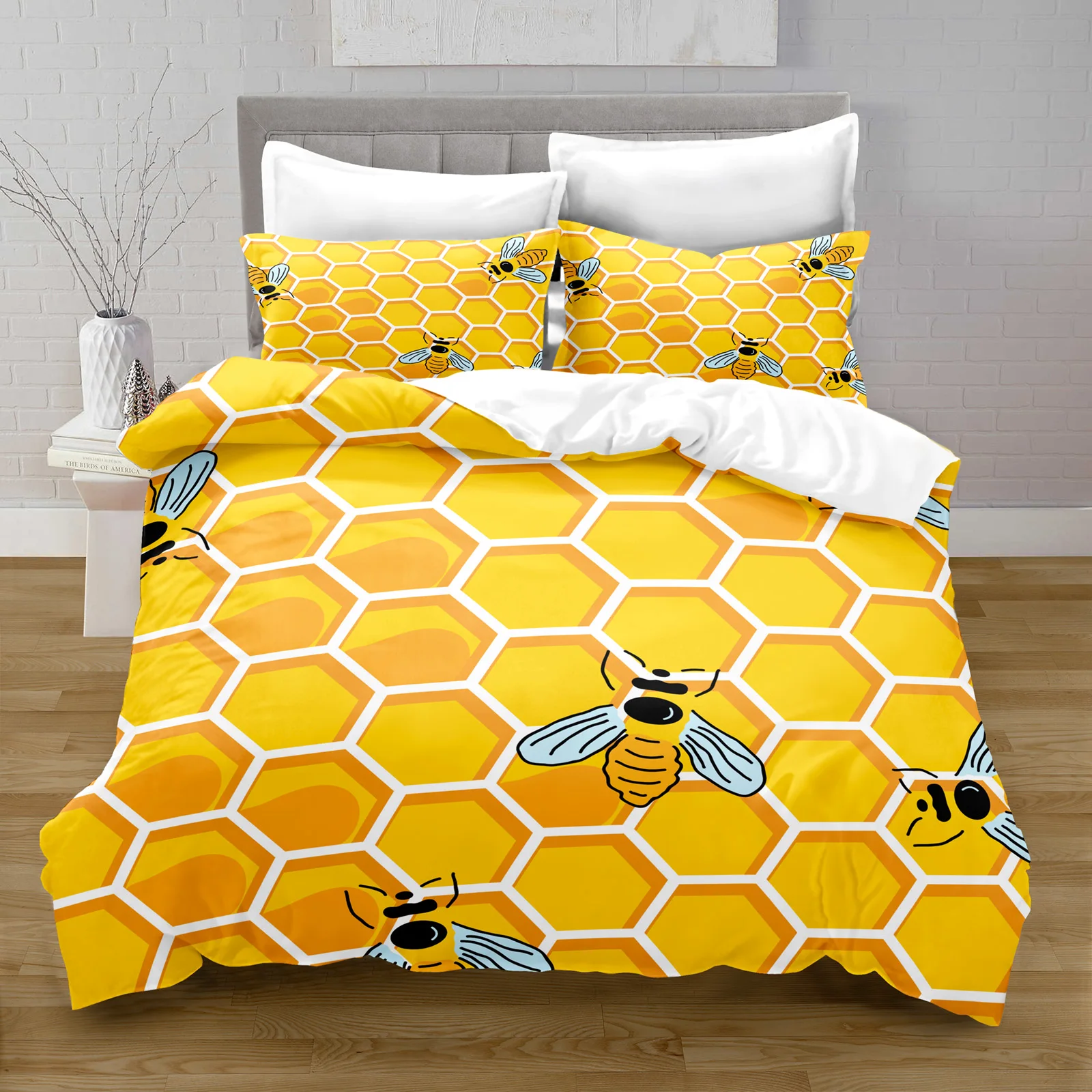 3D Printing Bee Style Duvet Cover with Pillowcase Bedroom Decoration Queen Size Bedding Bedroom Set King Size Bed
3D Printing Bee Style Duvet Cover with Pillowcase Bedroom Decoration Queen Size Bedding Bedroom Set King Size Bed