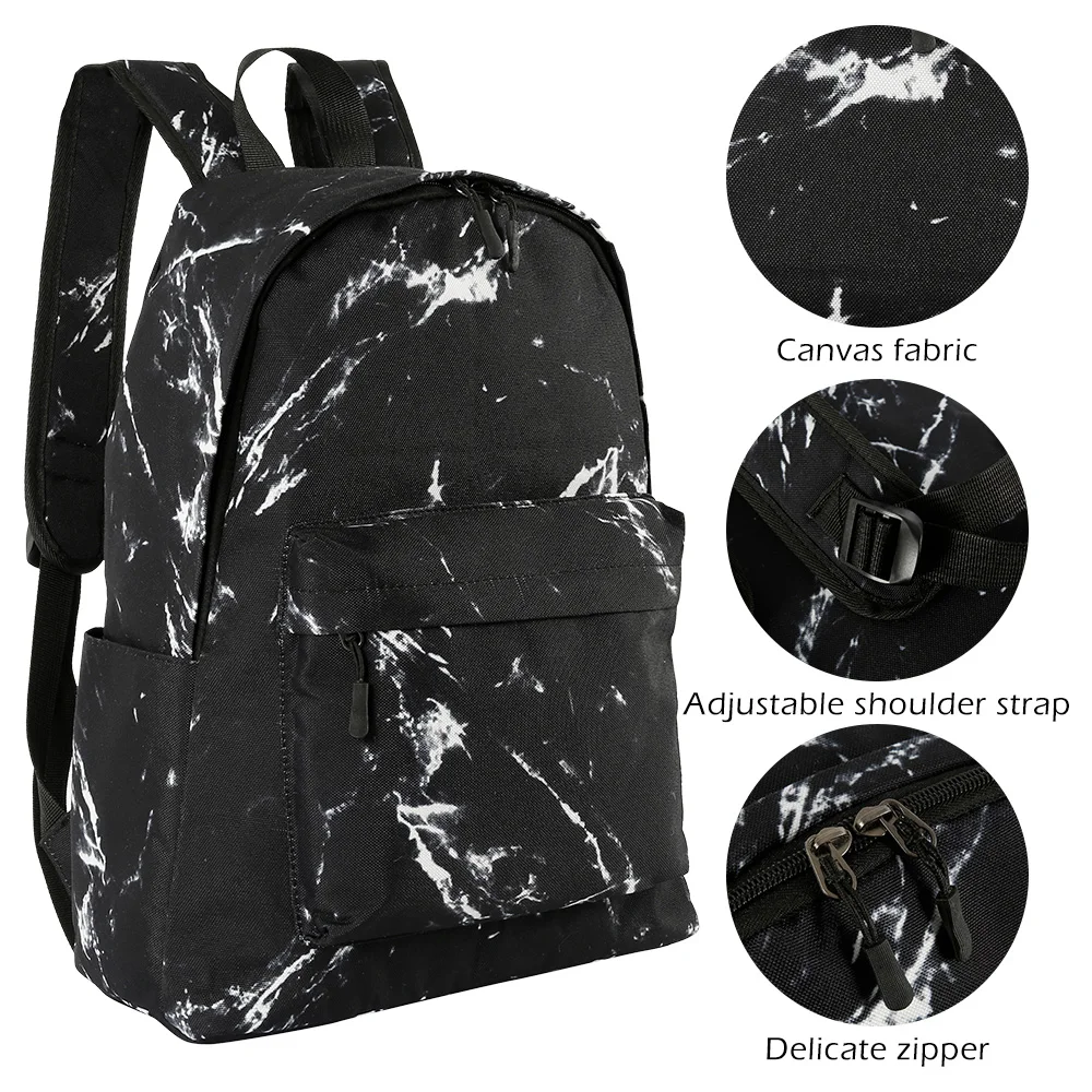 Fashion Teenager Backpack Boys Girls Marble Stone Print Backpack Rucksack Canvas Shoulder School Backpack Mochila Feminina
Fashion Teenager Backpack Boys Girls Marble Stone Print Backpack Rucksack Canvas Shoulder School Backpack Mochila Feminina