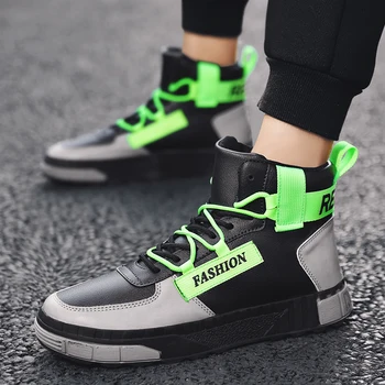Male High-top Board Shoes 2020 New Casual Sports Men's Chunky Sneakers Soft Leather Men Off White Shoes Brand Sneakers Luxury
Male High-top Board Shoes 2020 New Casual Sports Men's Chunky Sneakers Soft Leather Men Off White Shoes Brand Sneakers Luxury