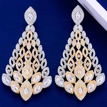 New Design Luxury Elegant Peacock feather Dangle Earring For Noble Women Wedding Cubic Zirconia Bridal Earring Party Jewelry
New Design Luxury Elegant Peacock feather Dangle Earring For Noble Women Wedding Cubic Zirconia Bridal Earring Party Jewelry