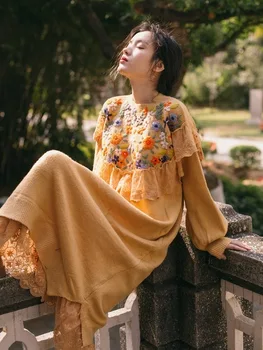 Spring and autumn fashion embroidery flowers knit dress female fake two pieces lace stitching wool cashmere knit dress F277
Spring and autumn fashion embroidery flowers knit dress female fake two pieces lace stitching wool cashmere knit dress F277