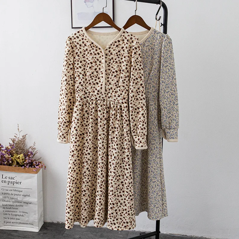 2020 Floral Printed Chiffon Dress Women Fall Spring Elegant Long-Sleeved V-Neck Buttons High Waist Long Dresses Female Vestido
2020 Floral Printed Chiffon Dress Women Fall Spring Elegant Long-Sleeved V-Neck Buttons High Waist Long Dresses Female Vestido