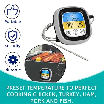 Meat-Thermometer Oven Smoker Grill Digital Food Kitchen Large LCD Display Household BBQ
Meat-Thermometer Oven Smoker Grill Digital Food Kitchen Large LCD Display Household BBQ