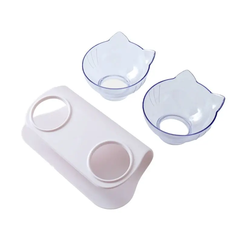 Pet Adjustable Tilting Bowl Cats Dogs Feeding Food Water Container Single Double Bowls Transparent Cat Ear Shape
Pet Adjustable Tilting Bowl Cats Dogs Feeding Food Water Container Single Double Bowls Transparent Cat Ear Shape
