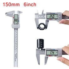 6" Digital Vernier Caliper 150mm 0.02mm LCD Display Electronic Caliper Ruler Precise Micrometer Measuring Instrument Gauge Tool
6" Digital Vernier Caliper 150mm 0.02mm LCD Display Electronic Caliper Ruler Precise Micrometer Measuring Instrument Gauge Tool