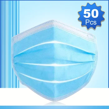 50PCS Disposable Protective Mask 3 Layers Dustproof Facial Protective Cover Masks Maldehyde Prevent Masks Dropshipping 
50PCS Disposable Protective Mask 3 Layers Dustproof Facial Protective Cover Masks Maldehyde Prevent Masks Dropshipping