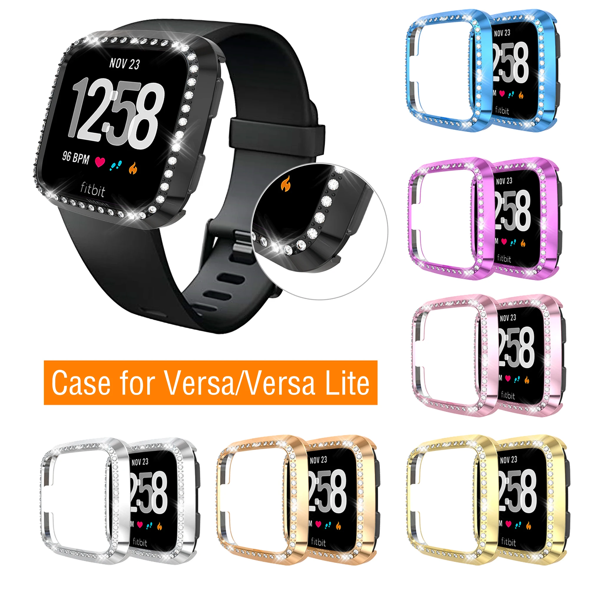 2020 New Diamonds PC Cases for Fitbit Versa Band Smart Watch Cases Fitbit Versa Lite Fashions Full Screen Protective Accessories
2020 New Diamonds PC Cases for Fitbit Versa Band Smart Watch Cases Fitbit Versa Lite Fashions Full Screen Protective Accessories