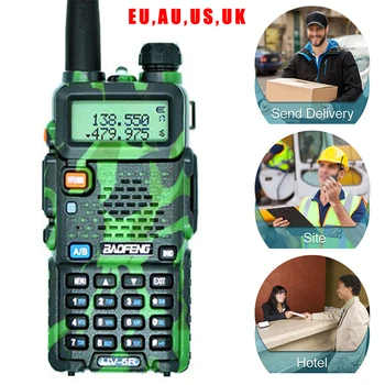 Portable UV-5R 5W Walkie Talkie Radio VHF UHF Transceiver With Headphones For Baofeng Ham Radio Communicator Alarm Function
Portable UV-5R 5W Walkie Talkie Radio VHF UHF Transceiver With Headphones For Baofeng Ham Radio Communicator Alarm Function