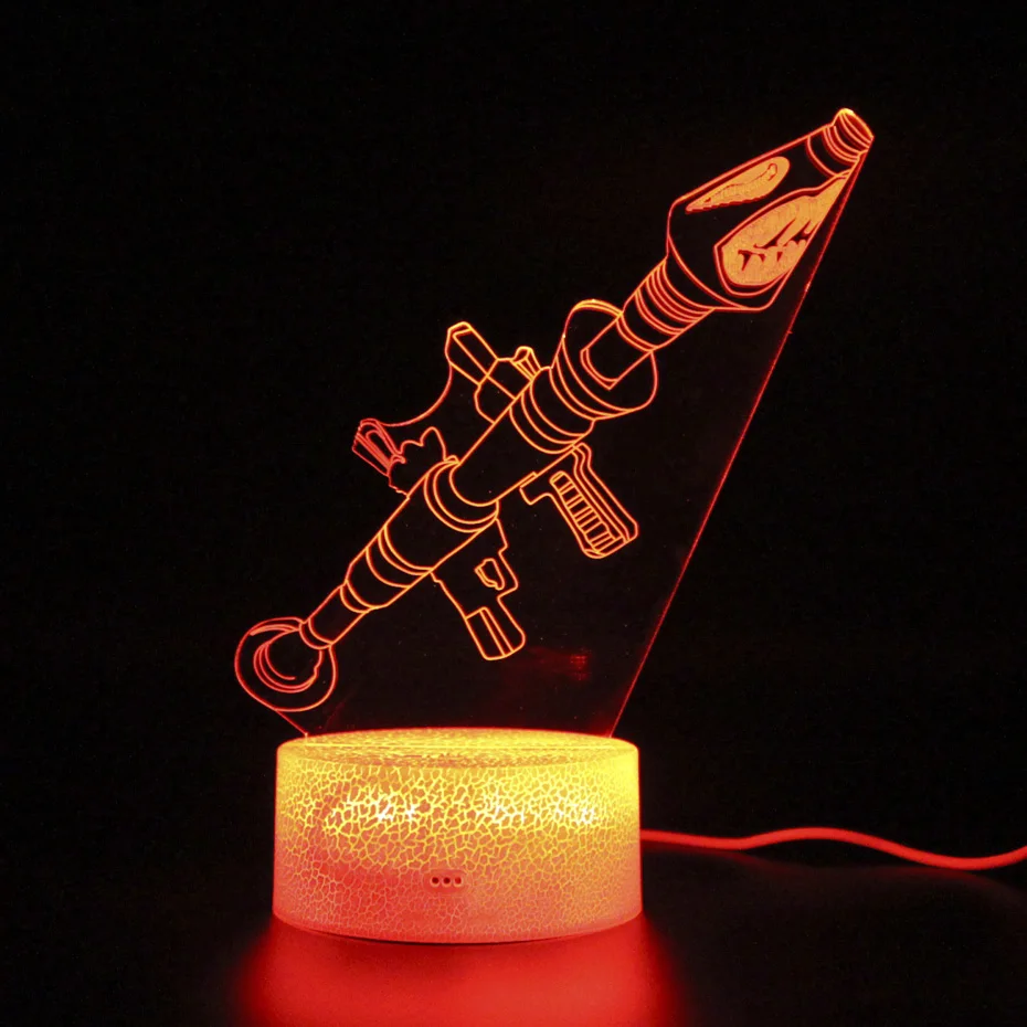 Battle Royale Game Rocket Launcher Lamp Remote Control 3d Table Lamp RPG Sleep Light Party Decoration Nightlight Lamp
Battle Royale Game Rocket Launcher Lamp Remote Control 3d Table Lamp RPG Sleep Light Party Decoration Nightlight Lamp