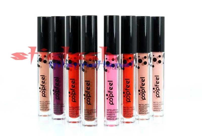 by dhl or ems 100pcs high quality Cosmetic Lip Kit Red Matte Liquid Lipstick | Красота и здоровье