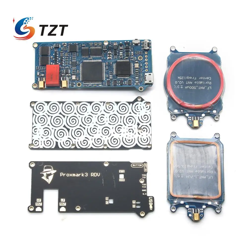 Программатор RFID TZT ELECHOUSE Proxmark3 V2 DEV Kit Дубликатор считыватель записей UID T5577 NFC