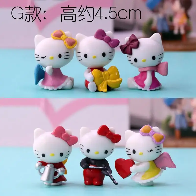 6pcs/set Cartoon KT Cat Toy Kawaii Exquisite 5cm Hello Kitty Doll Anime PVC Cosplay Cake Decoration Childrens Birthday Gifts
6pcs/set Cartoon KT Cat Toy Kawaii Exquisite 5cm Hello Kitty Doll Anime PVC Cosplay Cake Decoration Childrens Birthday Gifts