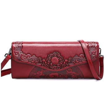 Vintage Embossed Designer Genuine Leather Lady Messenger Bag Authentic Cow Skin Women's Red Flap Purse Female Cross Shoulder Bag
Vintage Embossed Designer Genuine Leather Lady Messenger Bag Authentic Cow Skin Women's Red Flap Purse Female Cross Shoulder Bag