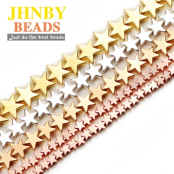 JHNBY 4/6/8mm Gold, Silvers Star Shape Hematite Natural Stone Spacer loose Beads For Jewelry Making 15'' Diy Bracelets Necklace 
JHNBY 4/6/8mm Gold, Silvers Star Shape Hematite Natural Stone Spacer loose Beads For Jewelry Making 15'' Diy Bracelets Necklace