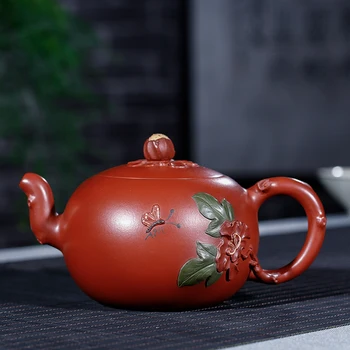 Yixing recommended undressed ore dahongpao 360 ml a grain of beads all hand painted clay teapot blooming flowers
Yixing recommended undressed ore dahongpao 360 ml a grain of beads all hand painted clay teapot blooming flowers