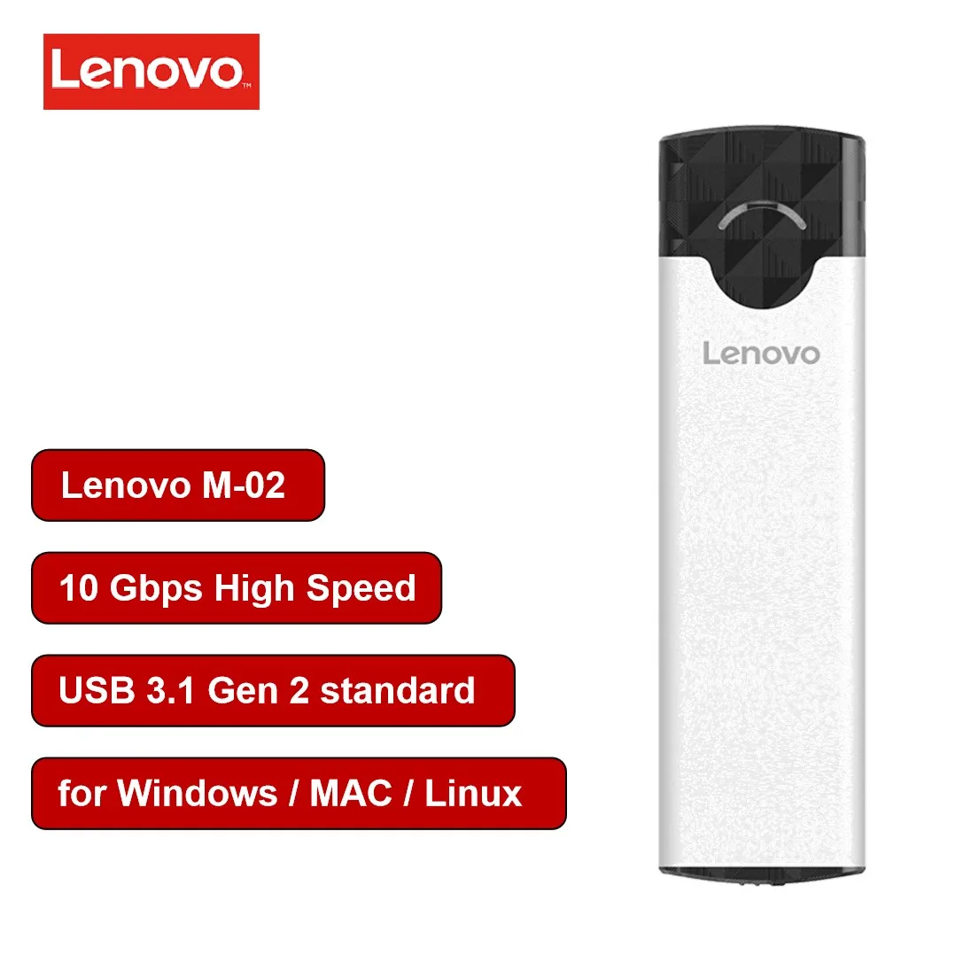 Lenovo M2 SSD корпус NVME M.2 к USB Type C 3 1 адаптер для PCIE NGFF M ключ диск коробка nvme чехол |