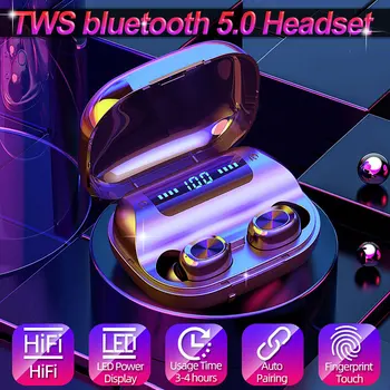 TWS bluetooth 5.0 Earphone Mini Smart Touch Quad-Core Wireless HiFi Stereo Earbuds LED Display Headset with 1200mAh Power Bank
TWS bluetooth 5.0 Earphone Mini Smart Touch Quad-Core Wireless HiFi Stereo Earbuds LED Display Headset with 1200mAh Power Bank