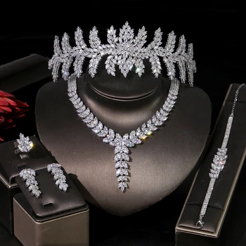 ASNORA New Luxury Zircon Set Necklace Earring Bracelet Four-piece Crown Ladies Wedding Jewelry Set Ladies Jewelry T0854
ASNORA New Luxury Zircon Set Necklace Earring Bracelet Four-piece Crown Ladies Wedding Jewelry Set Ladies Jewelry T0854