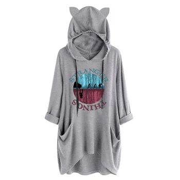 Stranger Things hoodie Ladies cat ears hoodie's Sweatshirt Women's High Fashion Pullover hooded Girl Harajuku Streetwear
Stranger Things hoodie Ladies cat ears hoodie's Sweatshirt Women's High Fashion Pullover hooded Girl Harajuku Streetwear
