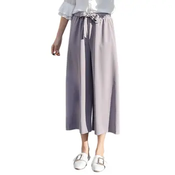 Spring/summer pleated wide legged pants solid color pleated wide legged High Waist Tie pants female straight nine minutes pants
Spring/summer pleated wide legged pants solid color pleated wide legged High Waist Tie pants female straight nine minutes pants