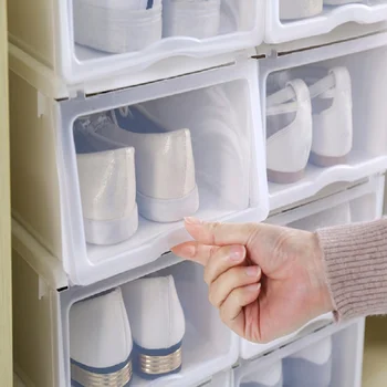 Drawer Transparent Storage Shoees Box Thickened Sneakers Sports Box Stackable Plastic Case Drawers Wardrobe Bedroom Organizer
Drawer Transparent Storage Shoees Box Thickened Sneakers Sports Box Stackable Plastic Case Drawers Wardrobe Bedroom Organizer