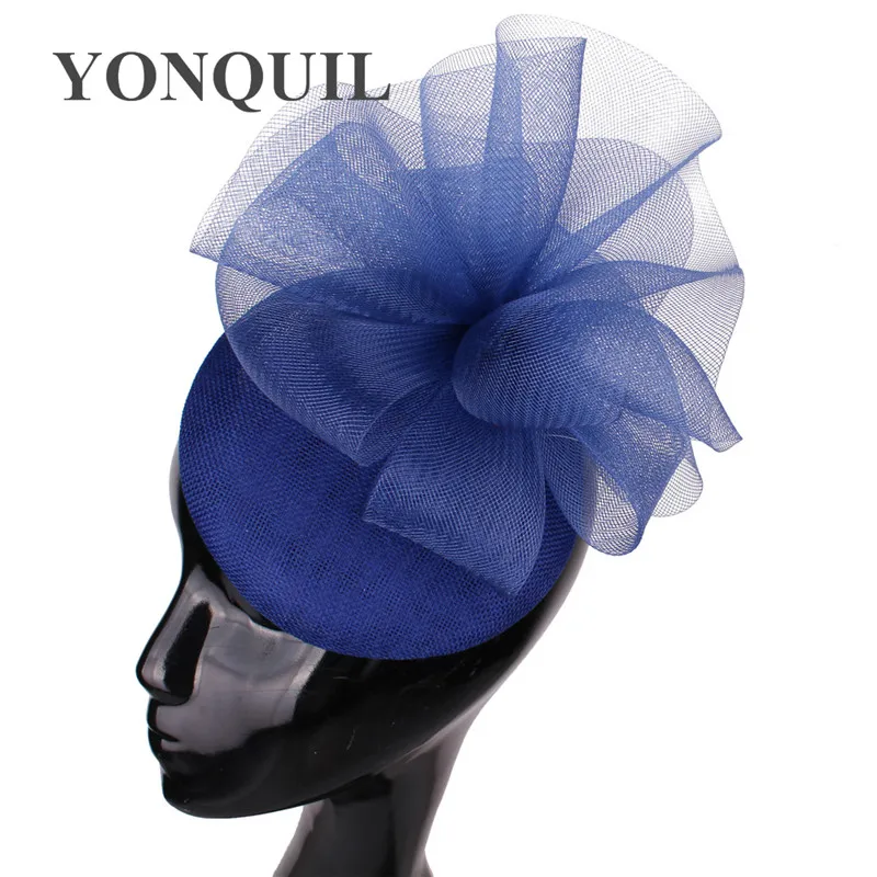 

Wedding Church Headpiece Women Elegant Fascinator Hats Hairpin Bride Cocktail Hair Accessories Mesh Bow Headpiece Headbands