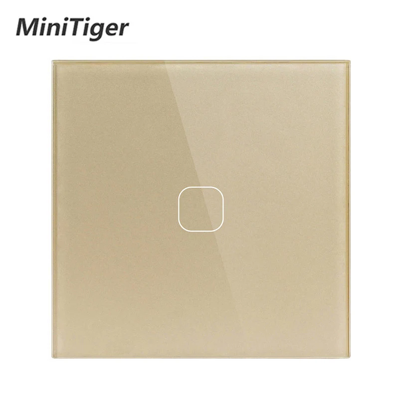 Сенсорный выключатель Minitiger стеклянный стандарт Евро/Великобритании мощность 220