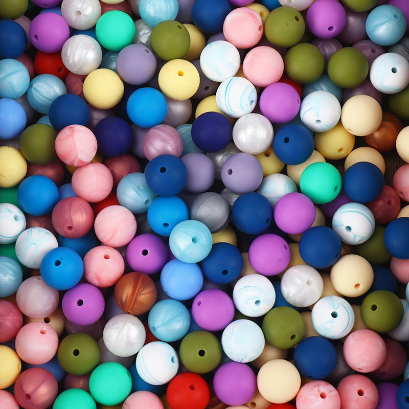 15mm 40Pcs/Lot Silicone Beads Food Grade Silicone Baby Teething Products Chews Pacifier Chain Clips Accesories for Baby Teethers
15mm 40Pcs/Lot Silicone Beads Food Grade Silicone Baby Teething Products Chews Pacifier Chain Clips Accesories for Baby Teethers