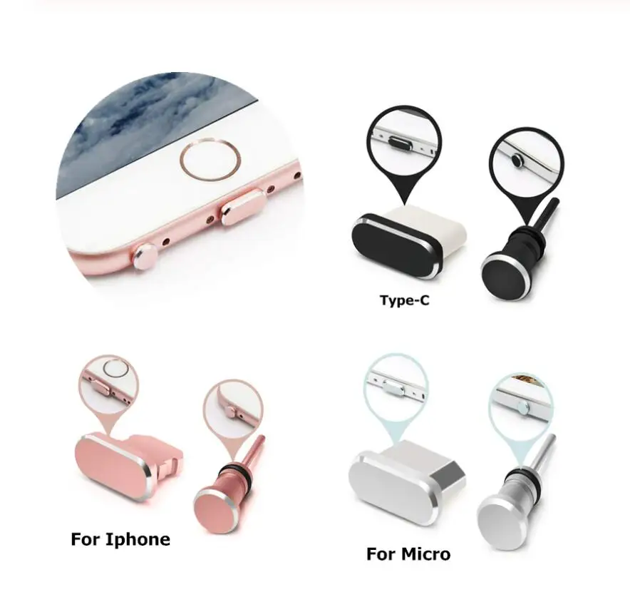 Metal Micro USB Charging Port +3.5mm Earphone Port Dust Plug for Android Type-c iPhone 7 8 Phone Samsung S9 S8 Redmi note7
Metal Micro USB Charging Port +3.5mm Earphone Port Dust Plug for Android Type-c iPhone 7 8 Phone Samsung S9 S8 Redmi note7