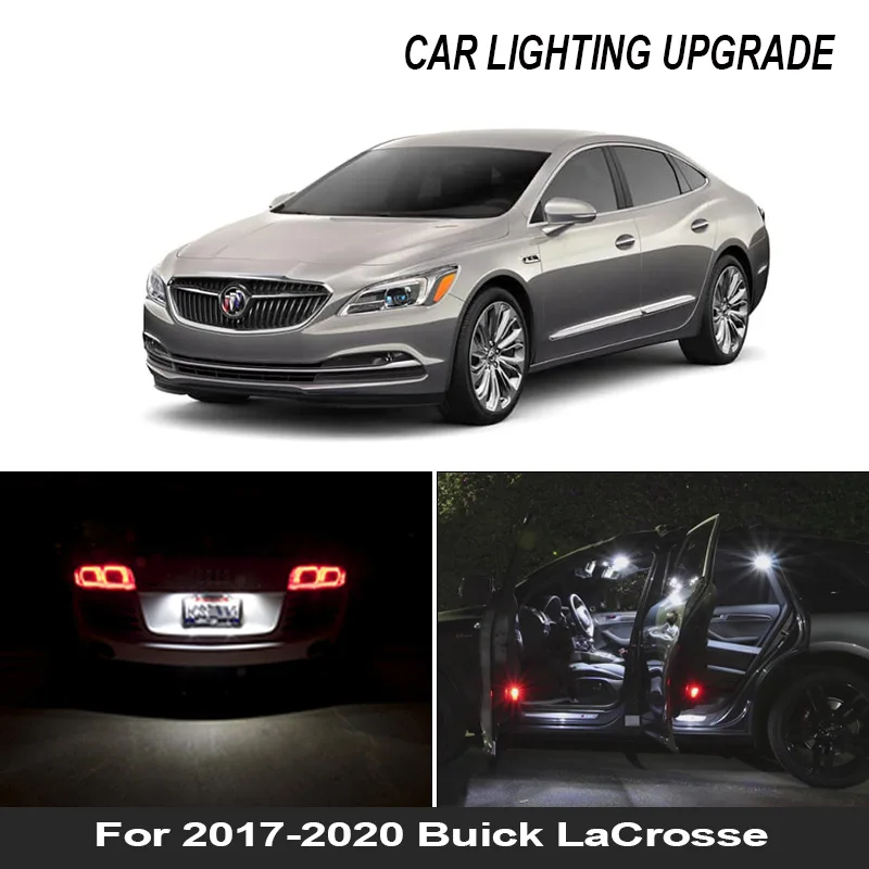 11Pcs Canbus Error Free LED Interior Light Kit Package for 2017-2020 Buick LaCrosse Car Accessories Map Dome Trunk License Light
11Pcs Canbus Error Free LED Interior Light Kit Package for 2017-2020 Buick LaCrosse Car Accessories Map Dome Trunk License Light
