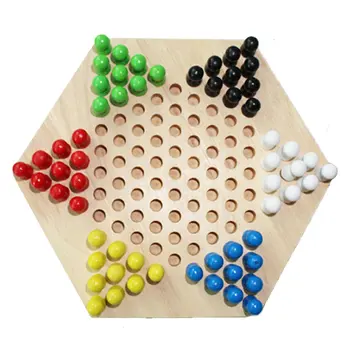 Children's Educational Toys Wooden Hexagon Checkers Toys Children's Puzzle Checkers Toys Table Game Chess 
Children's Educational Toys Wooden Hexagon Checkers Toys Children's Puzzle Checkers Toys Table Game Chess