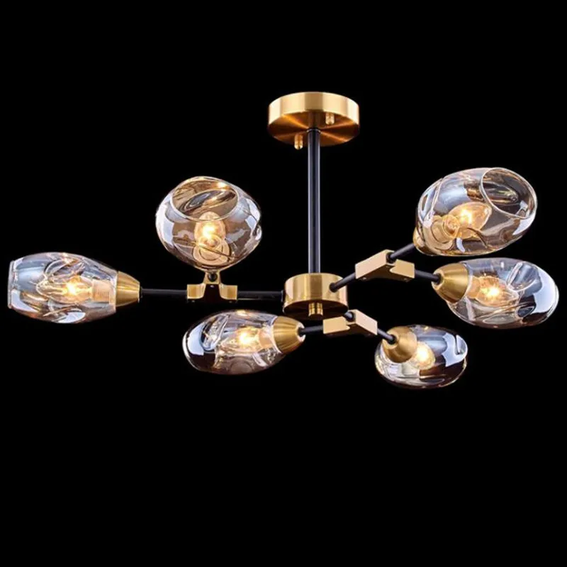 Nordic Living room Chandelier Lighting Home Decoration Hanging Light Fixtures Clear Amber Glass E14 Loft Hanglamp Surface mount
Nordic Living room Chandelier Lighting Home Decoration Hanging Light Fixtures Clear Amber Glass E14 Loft Hanglamp Surface mount