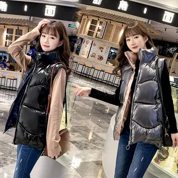 Plus Size S-4XL Women Vest Winter Jacket Pocket Hooded Coat Warm Casual Cotton Padded Vest Female Slim Sleeveless coat In Stock
Plus Size S-4XL Women Vest Winter Jacket Pocket Hooded Coat Warm Casual Cotton Padded Vest Female Slim Sleeveless coat In Stock