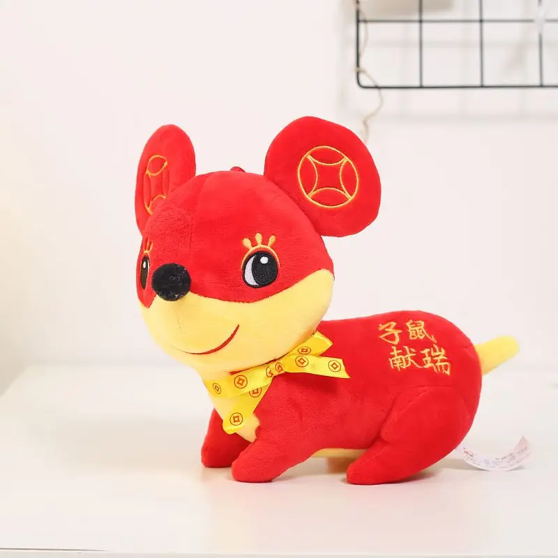 

New Gifts For The New Year Plush Rat Mascot Doll Plush Toy Tang suit Zodiac 2020 Chinese New Year Zodiac Animal Mascot Toys Gift