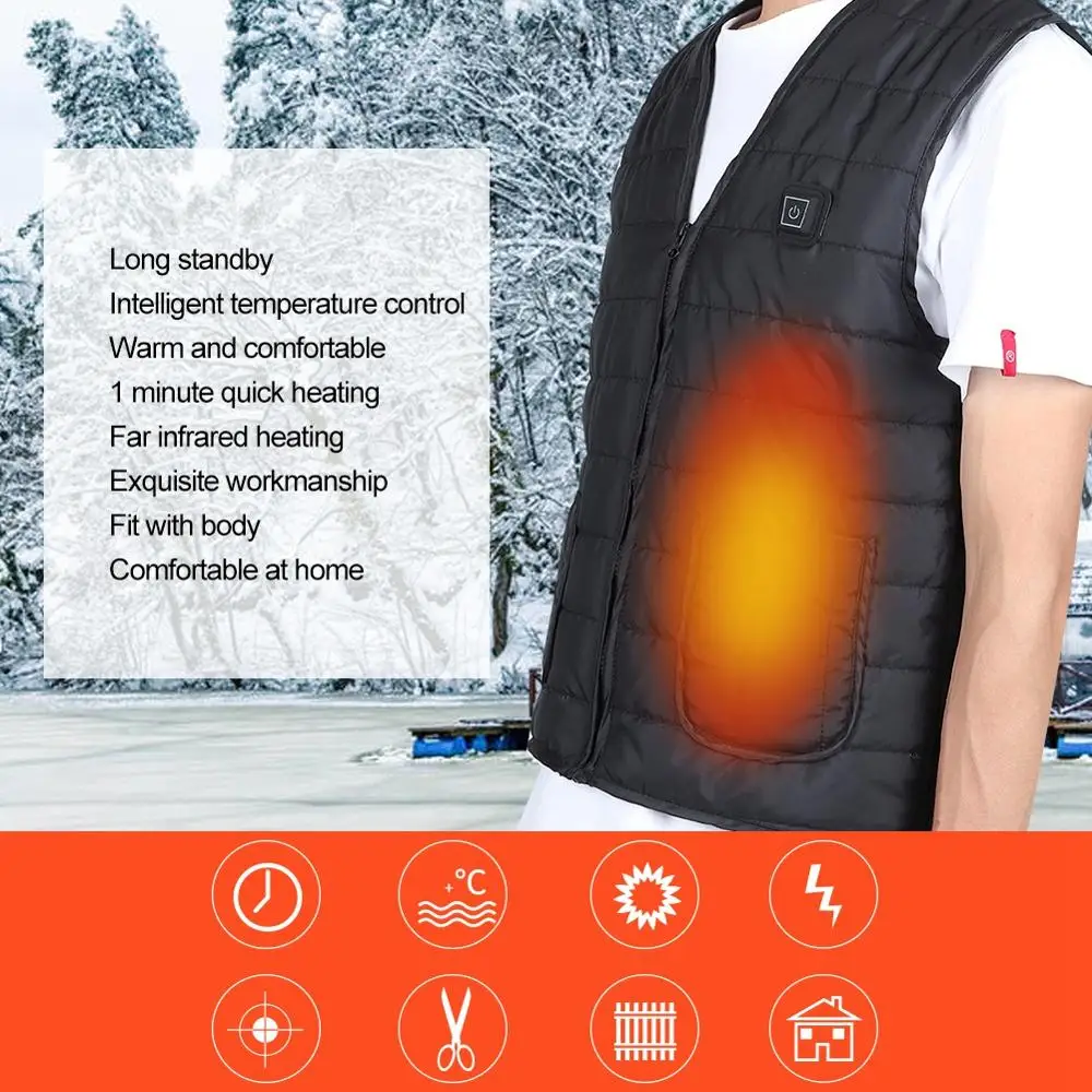 Intelligent Heated Vest Men Electric Heating Vest Thermal Warm Heating Women Outdoor Hunting Vest Winter Usb Heated Jacket
Intelligent Heated Vest Men Electric Heating Vest Thermal Warm Heating Women Outdoor Hunting Vest Winter Usb Heated Jacket