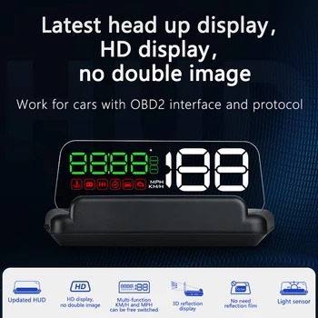 Car OBD2 Head Up Display HUD with Reflection Board 7 Security Alarm Speed Projector RPM Mileage Volt Temp Clock Fuel Consumption
Car OBD2 Head Up Display HUD with Reflection Board 7 Security Alarm Speed Projector RPM Mileage Volt Temp Clock Fuel Consumption