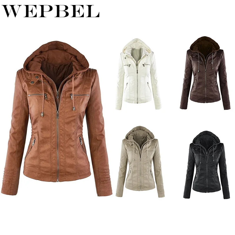 WEPBEL Autumn Solid Color Zip Button Jacket Women's Casual Long Sleeve Slim Fit Pocket Stitching Hooded Jacket
WEPBEL Autumn Solid Color Zip Button Jacket Women's Casual Long Sleeve Slim Fit Pocket Stitching Hooded Jacket
