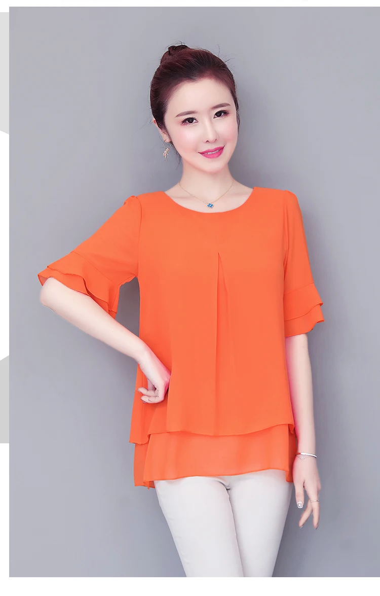 Women Blouses Solid 2020 Summer New Short- Sleeve V-Neck Lace up Shirt Female Chiffon Womens Plus Size Tops Slim Clothing NS4544 Women Blouses Solid 2020 Summer New Short- Sleeve V-Neck Lace up Shirt Female Chiffon Womens Plus Size Tops Slim Clothing NS4544