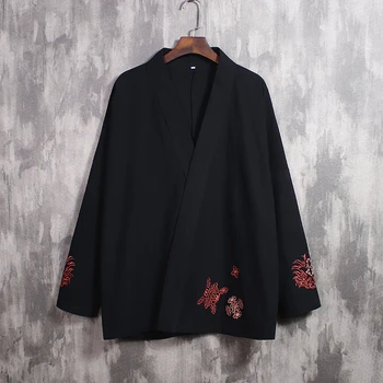 2020 Men Kimono Cardigan Men Outerwear Cotton Coat Jackets Vintage Open Stitch Retro Male Streetwear Short Sleeve Harajuku Hanfu 
2020 Men Kimono Cardigan Men Outerwear Cotton Coat Jackets Vintage Open Stitch Retro Male Streetwear Short Sleeve Harajuku Hanfu
