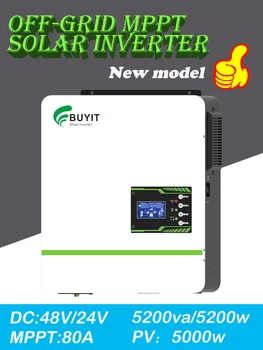 5200W 48VDC 80A MPPT hybrid solar inverter pure sine wave compatible with lithium ion ,Need battery to work,with WIFI option
5200W 48VDC 80A MPPT hybrid solar inverter pure sine wave compatible with lithium ion ,Need battery to work,with WIFI option
