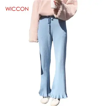 2020 New Retro Fashion High Waist Drawstring Trousers Knitted Loose Pants Female Haren Trousers Solid Spring Wear Women Pants
2020 New Retro Fashion High Waist Drawstring Trousers Knitted Loose Pants Female Haren Trousers Solid Spring Wear Women Pants