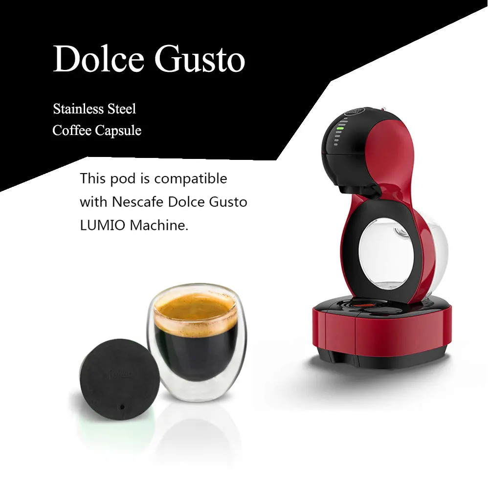 Reusable Coffee Capsule Dolce Gusto Stainlee Steel Nescafe Filters with PP Lid for DG636 Stellia & EDG305 MiNi Me Coffee Machine
Reusable Coffee Capsule Dolce Gusto Stainlee Steel Nescafe Filters with PP Lid for DG636 Stellia & EDG305 MiNi Me Coffee Machine