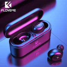 FLOVEME מיני TWS5.0 Bluetooth אלחוטי אוזניות אוזניות ספורט אוזניות אוזניות 3D סטריאו קול אוזניות מיקרו טעינת תיבה(China)