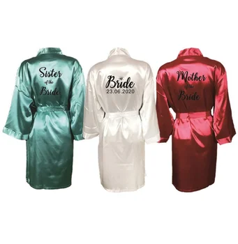 Personalized Bridesmaid Robes Satin Robes Wedding Robes, customize names date Bridesmaid Getting Ready Satin Robes Bridal Robes 
Personalized Bridesmaid Robes Satin Robes Wedding Robes, customize names date Bridesmaid Getting Ready Satin Robes Bridal Robes