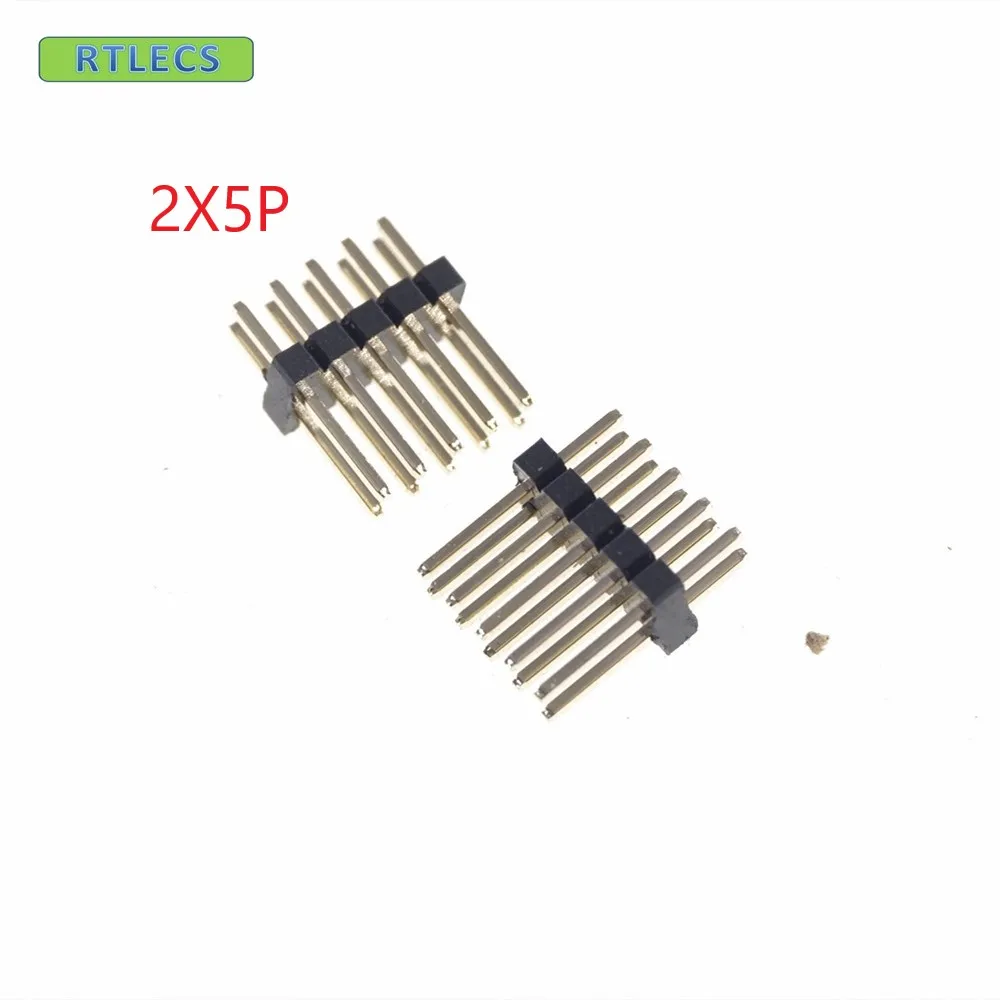 

1000pcs 2x5 P 10 Pin 1.27mm Pitch Pin Header Male Dual Row Male Straight Gold flash Rohs Reach double rows pitch 1.27