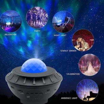 Music Starry Sky Projector Lamp With Remote Control Romantic Colorful Night Light Ocean Wave Projector For Kids Bedrooms Party
Music Starry Sky Projector Lamp With Remote Control Romantic Colorful Night Light Ocean Wave Projector For Kids Bedrooms Party